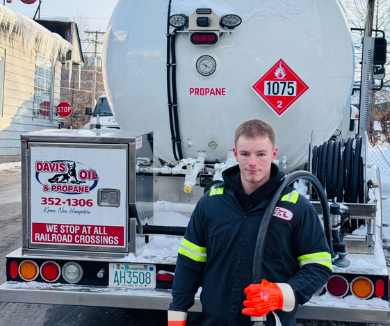 Propane delivery truck